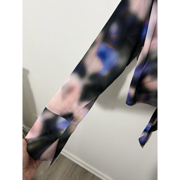 NWT Topshop Satin Tie Dye Shirt In Multi Size 6 - Picture 11 of 15